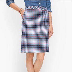 Talbots GINGHAM PLAID A-LINE SKIRT
